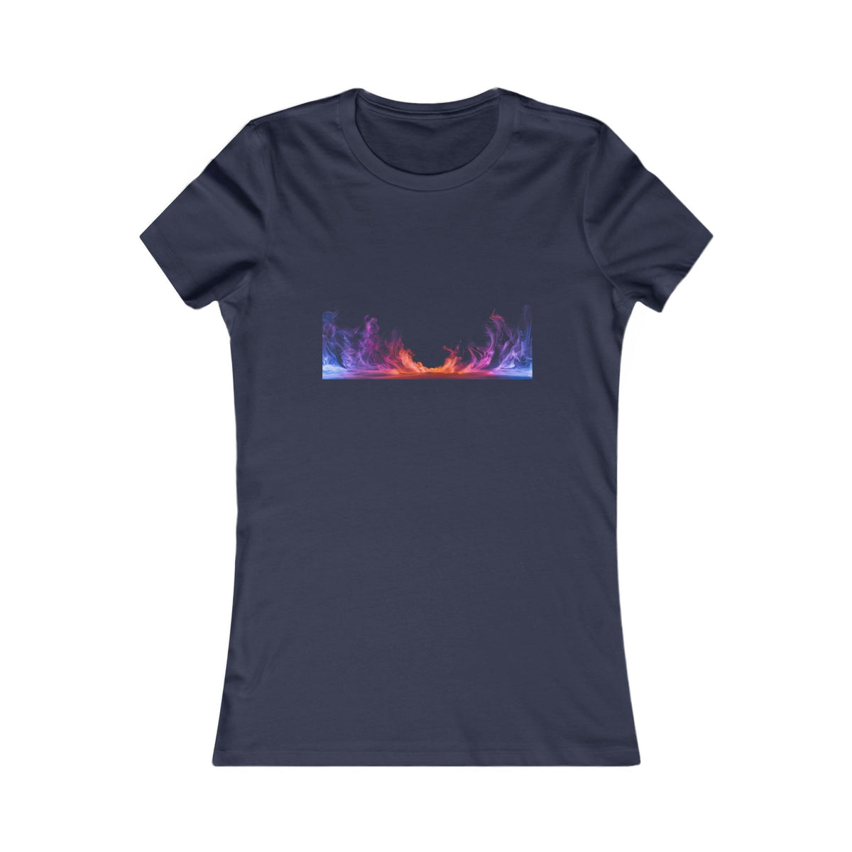 Women's Sunset Forest Tee — Pastel Mountain & Trees Graphic Shirt