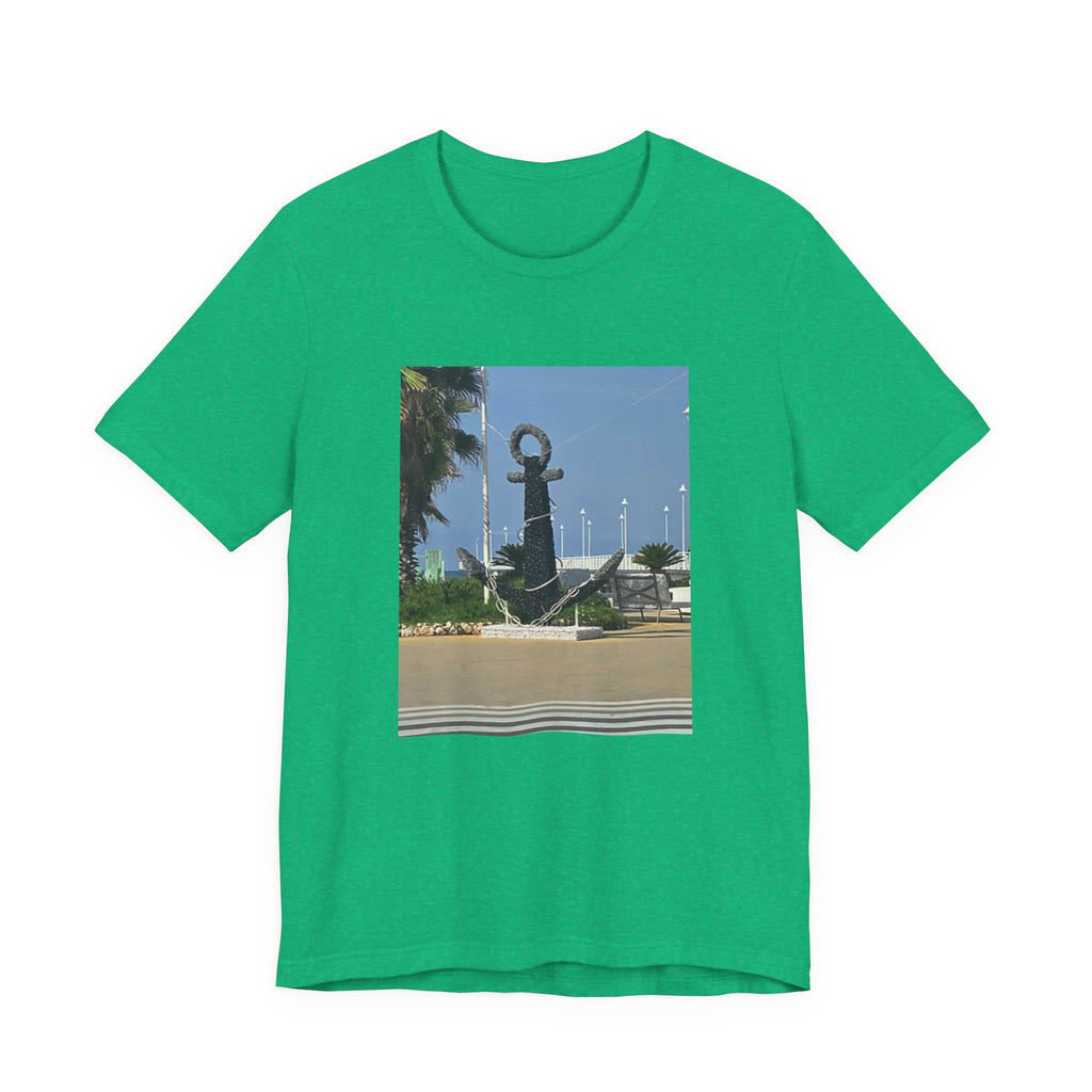 Anchor Statue Photo Tee — Coastal Nautical T-Shirt