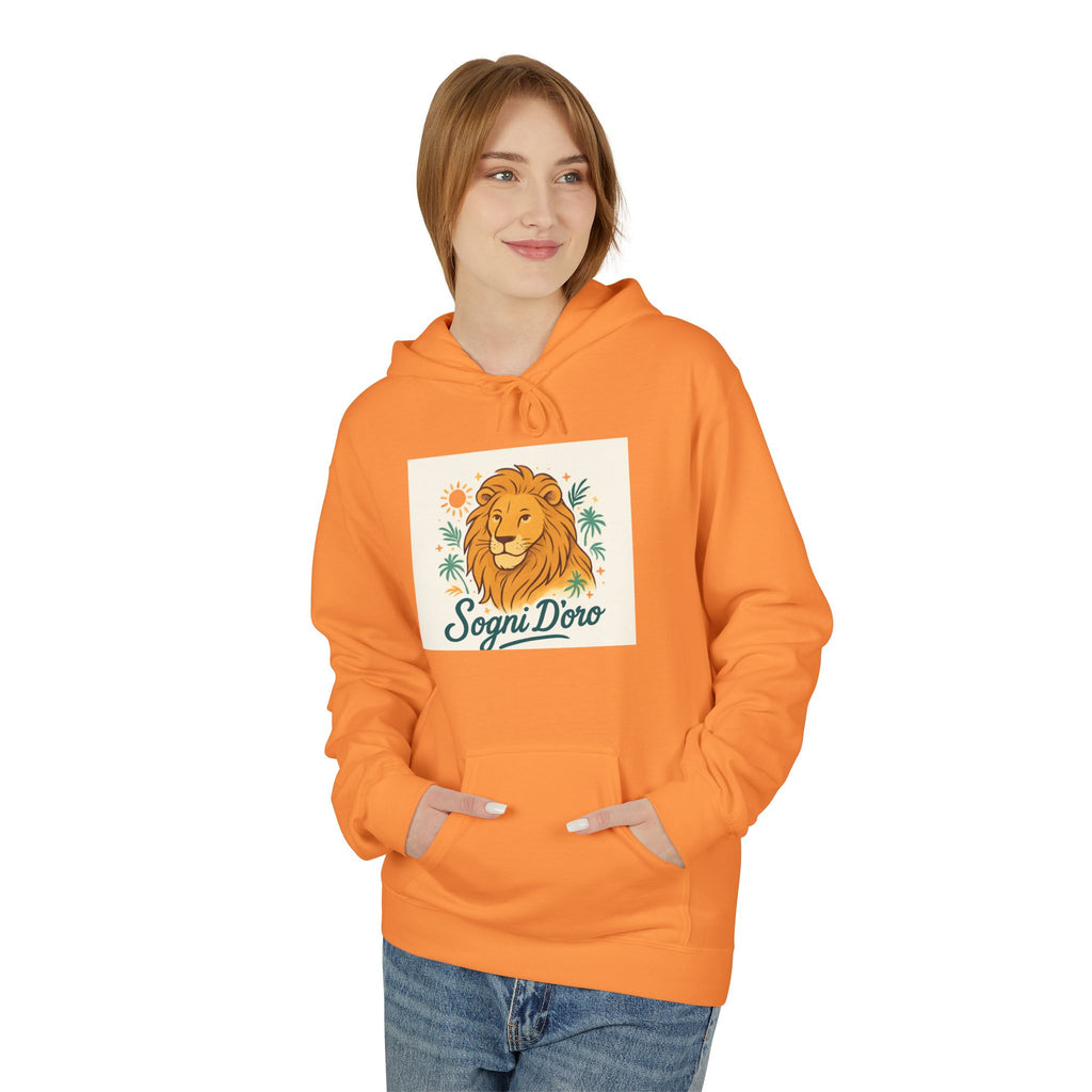 Retro Lion Fleece Hoodie