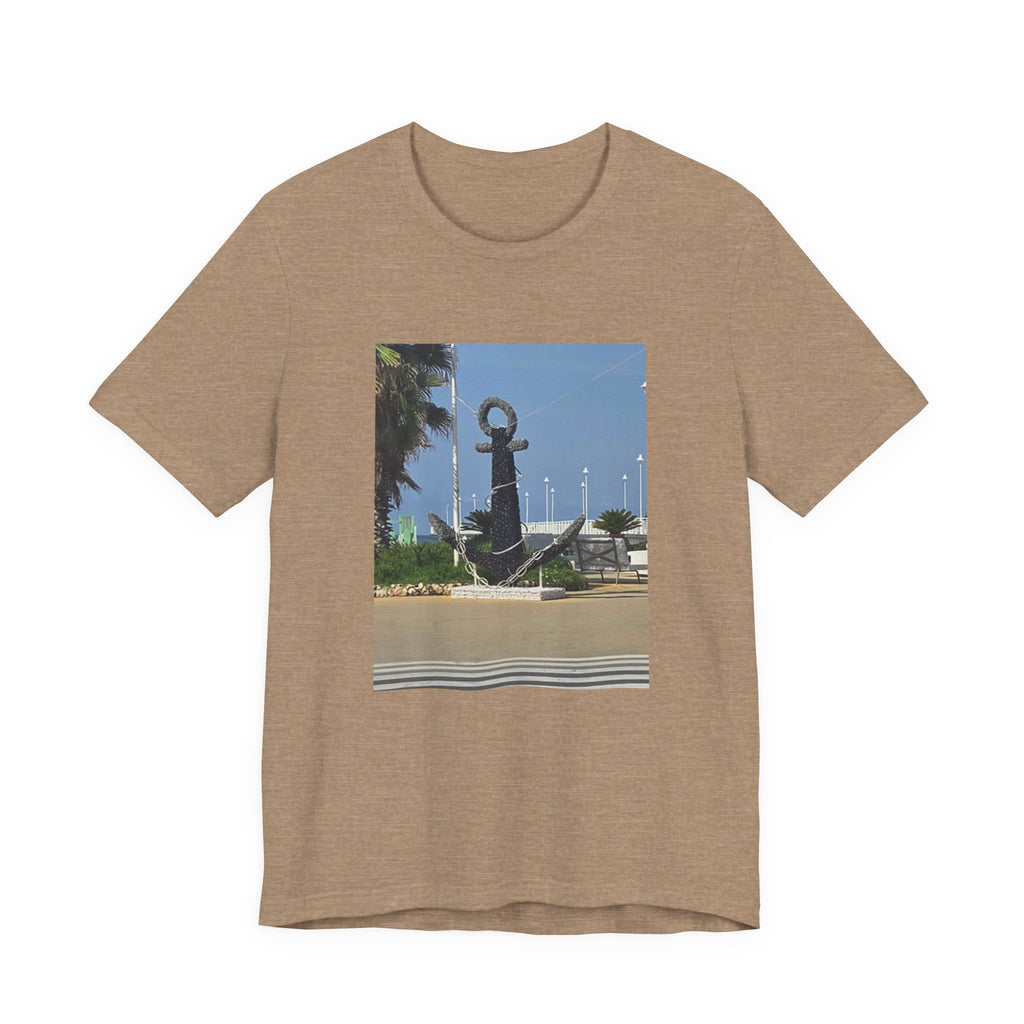 Anchor Statue Photo Tee — Coastal Nautical T-Shirt