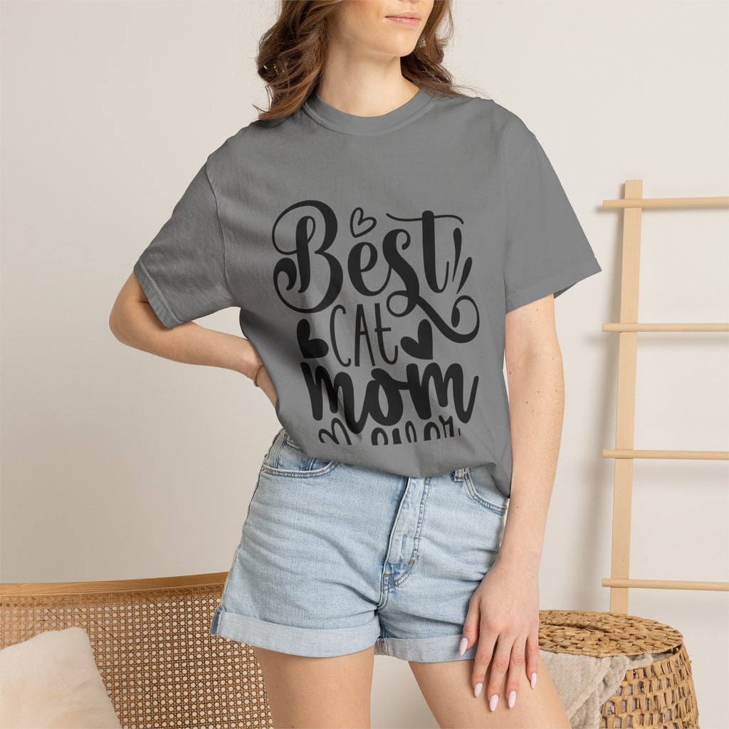 Garment-Dyed Cat Mom Tee