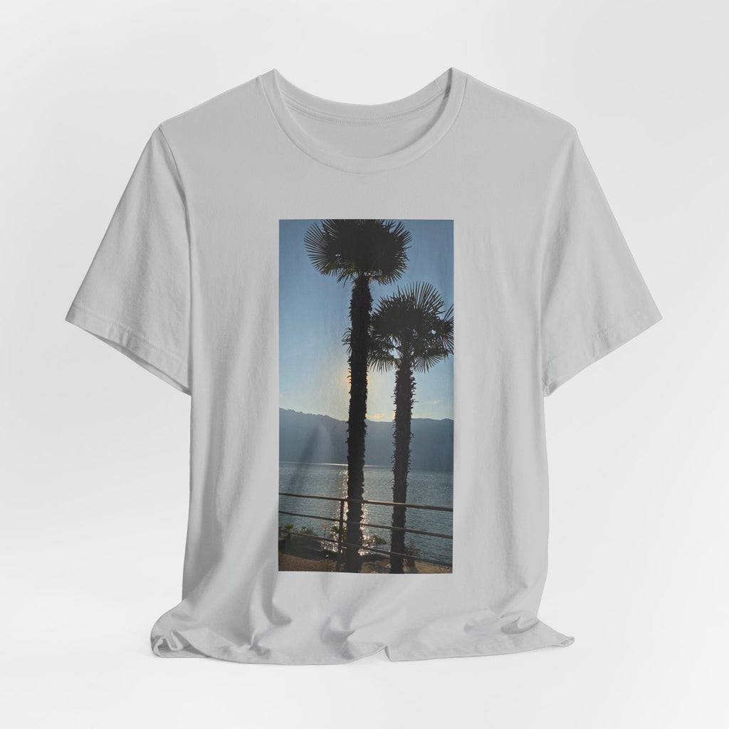 Palm Trees Sunset T‑Shirt — Coastal Photo Tee