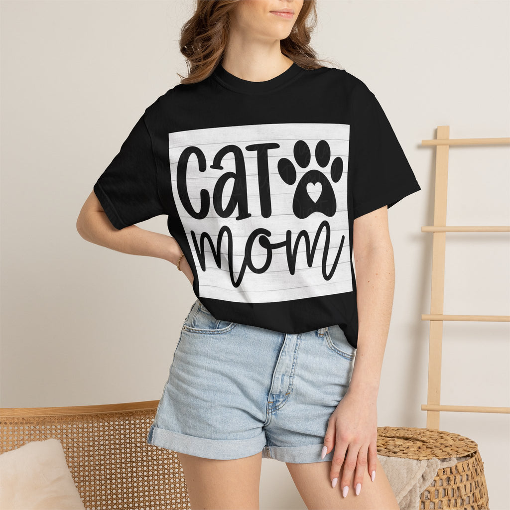 Garment-Dyed Cat Mom Tee