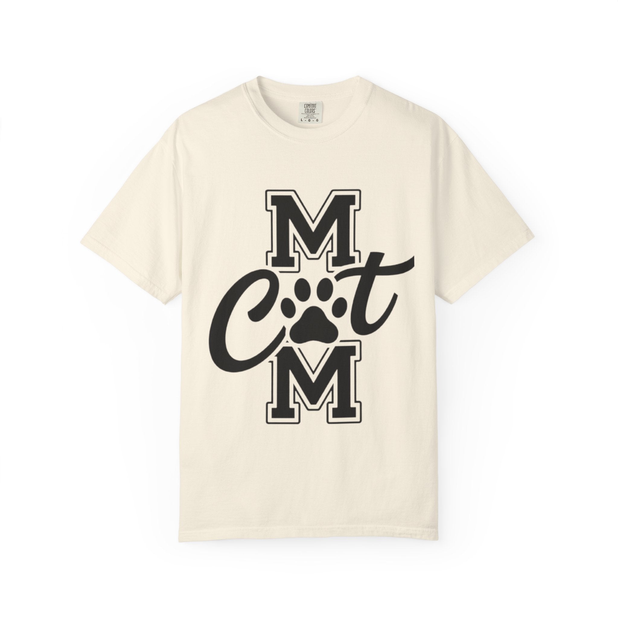 Garment-Dyed Cat Mom Tee