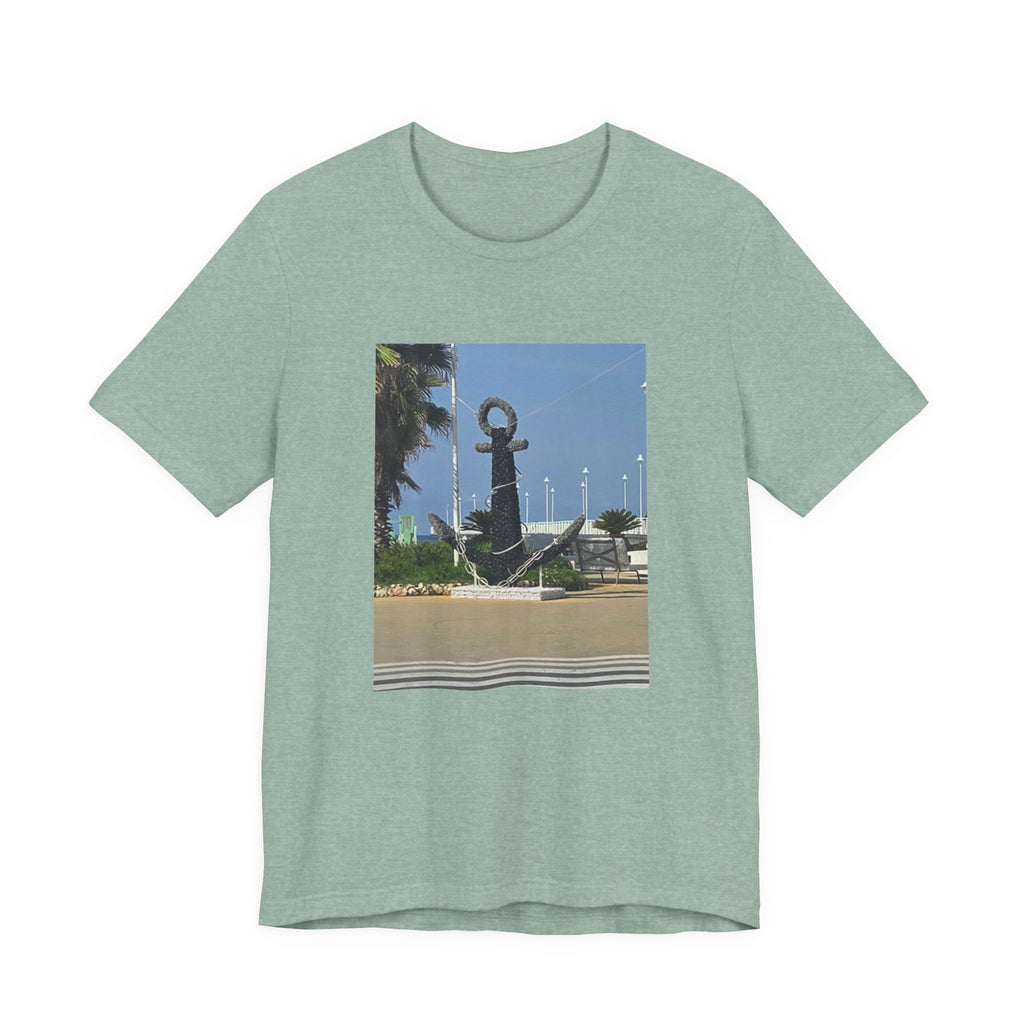 Anchor Statue Photo Tee — Coastal Nautical T-Shirt