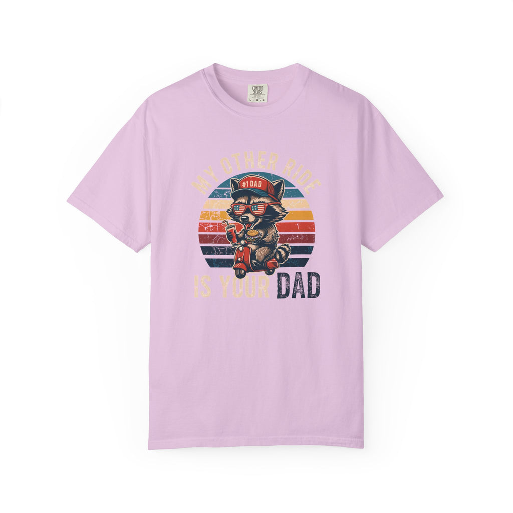 My Other Ride Is Your Dad T-Shirt — Cute Motorcycle Puppy Graphic Tee for Dad, Father's Day Gift