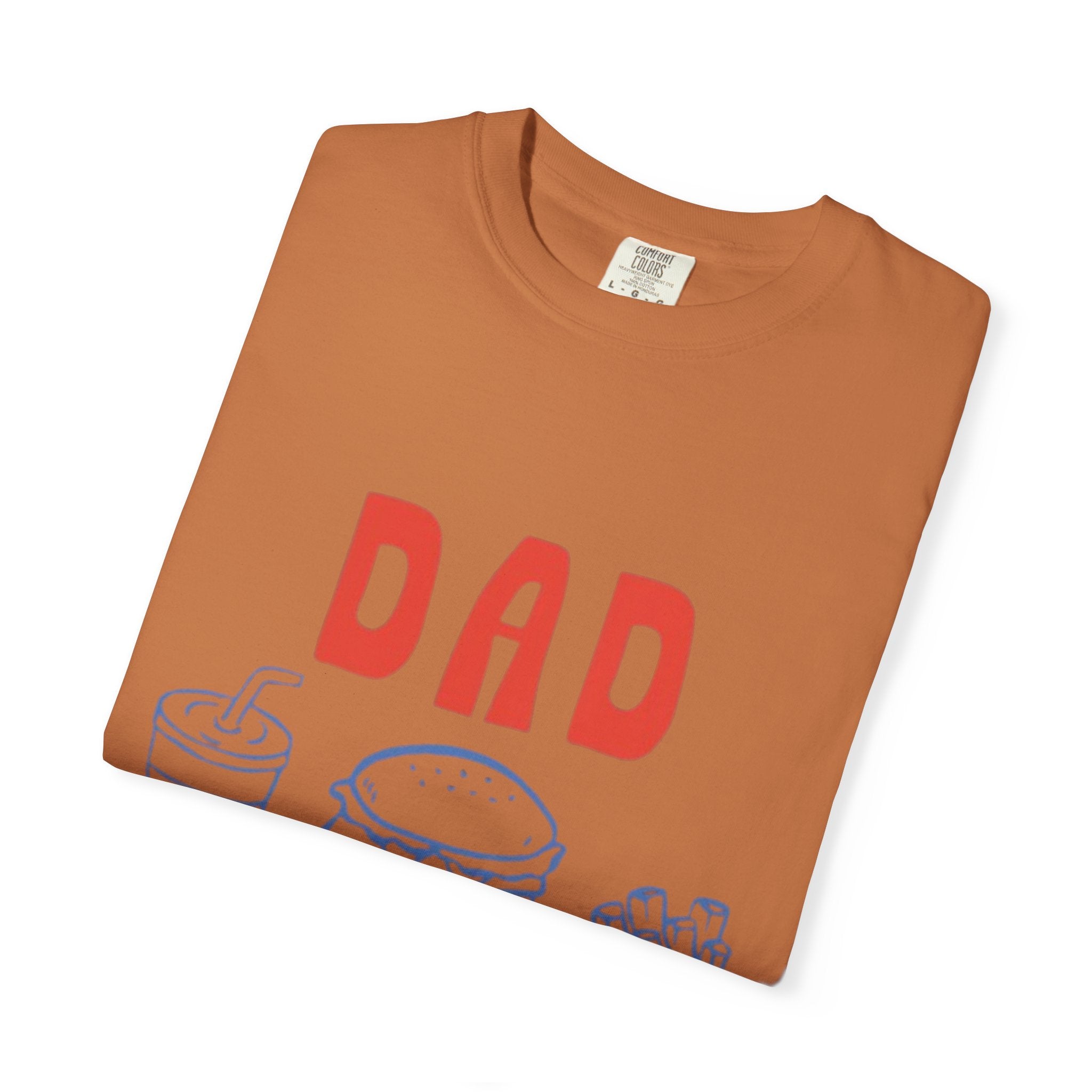 Dad Tax T-Shirt — Funny Father’s Day Tee with Burger, Fries & Drink Graphic