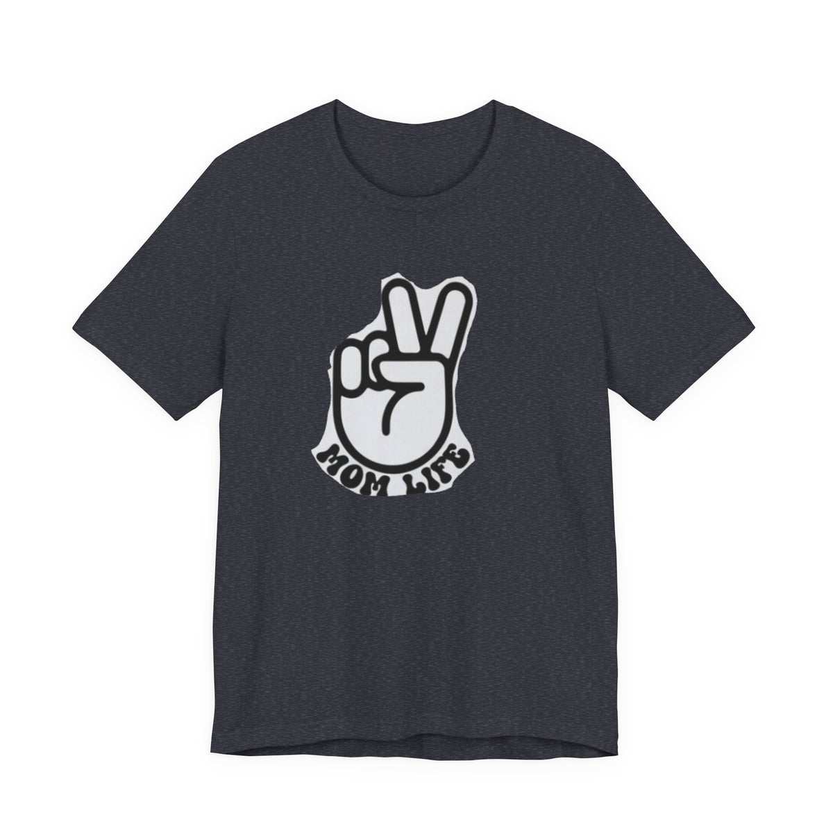 Mom Life Peace Sign T-Shirt — Casual Graphic Tee for Moms