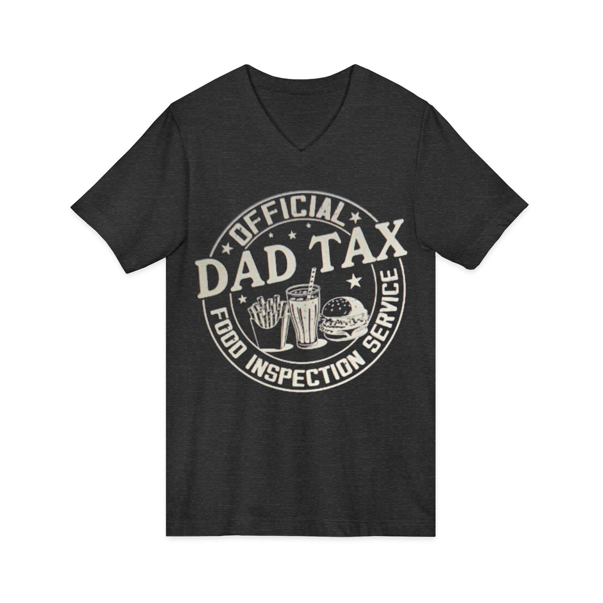 Dad Tax T‑Shirt — "Official Dad Tax Food Inspection Service" V‑Neck Tee