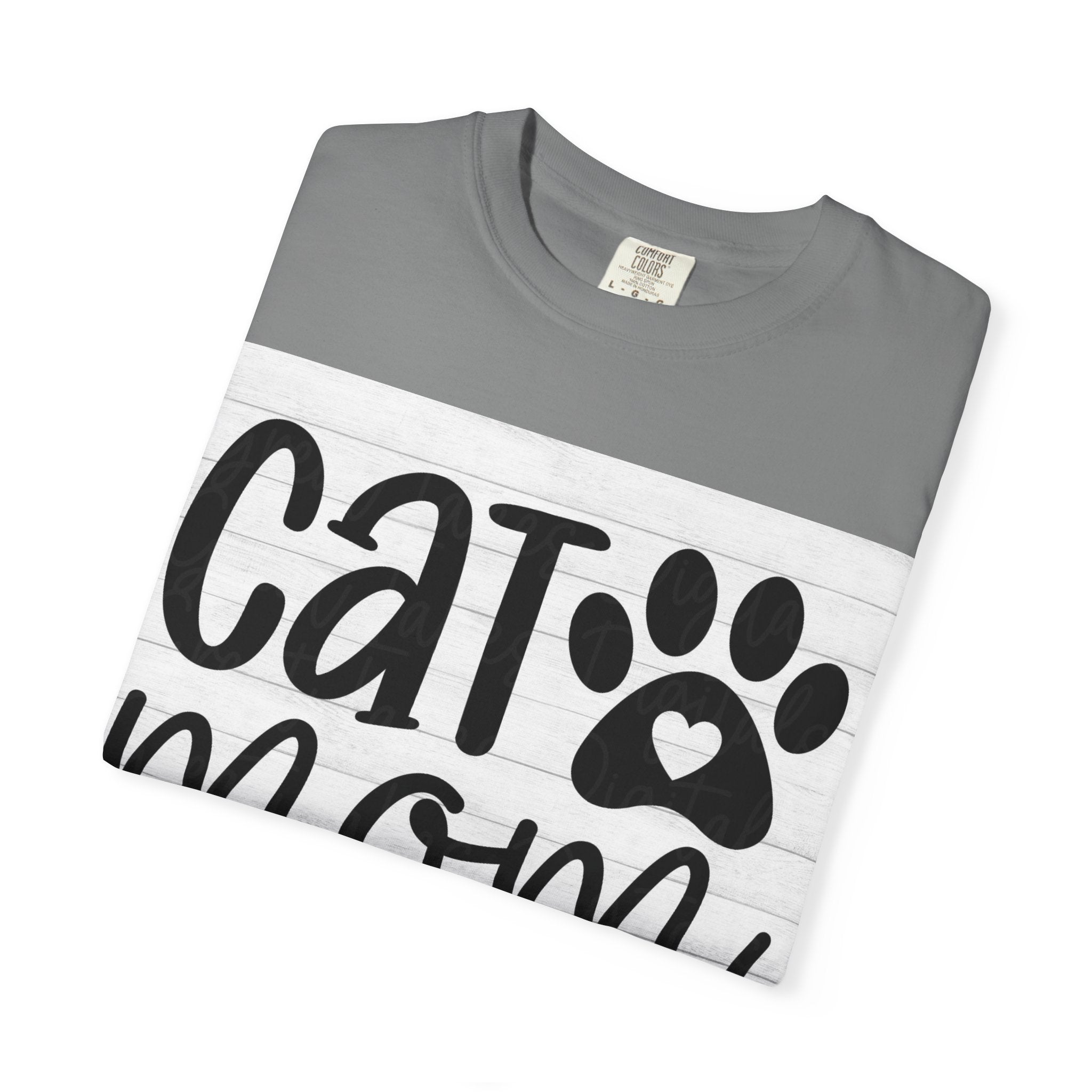 Garment-Dyed Cat Mom Tee