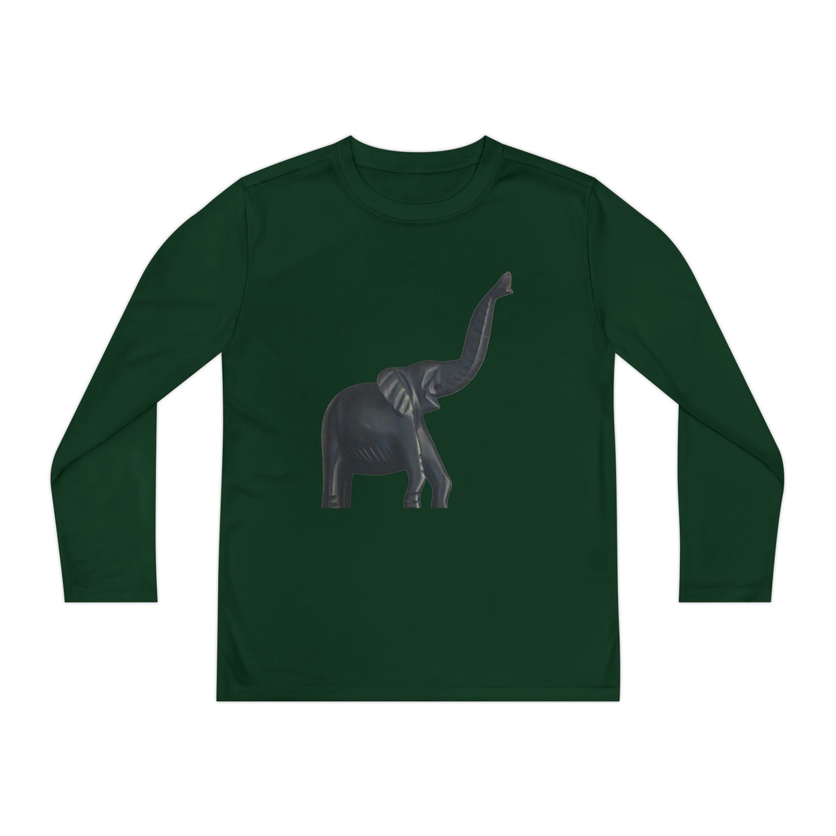 Youth Long Sleeve Tee — Playful Elephant Graphic
