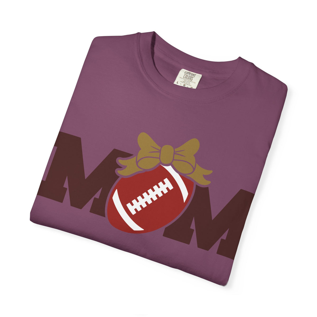 Mom Football T-Shirt — Cute Bow Mama Tee for Game Day