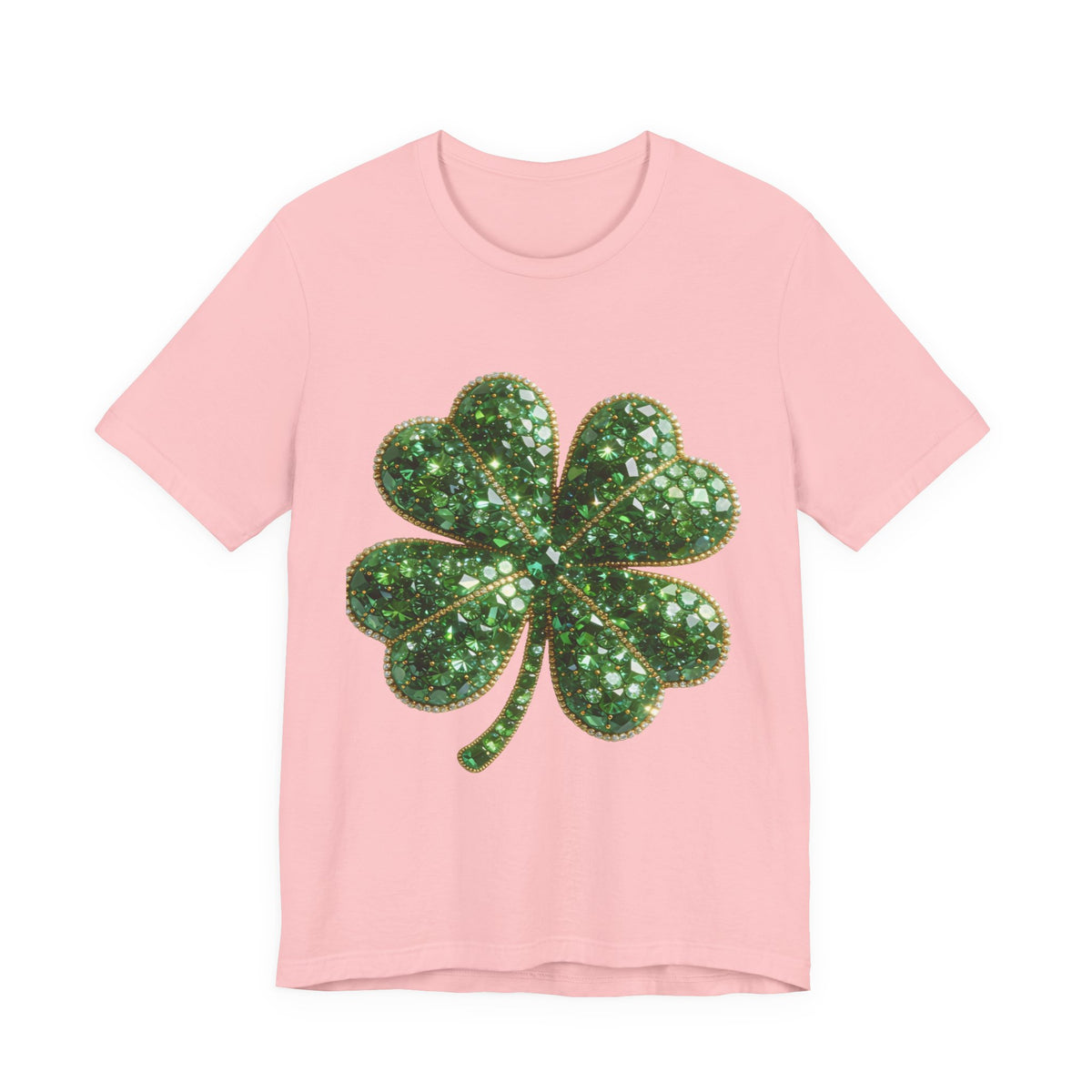 Shimmering Green Four-Leaf Clover T-Shirt — St. Patrick’s Day Lucky Tee