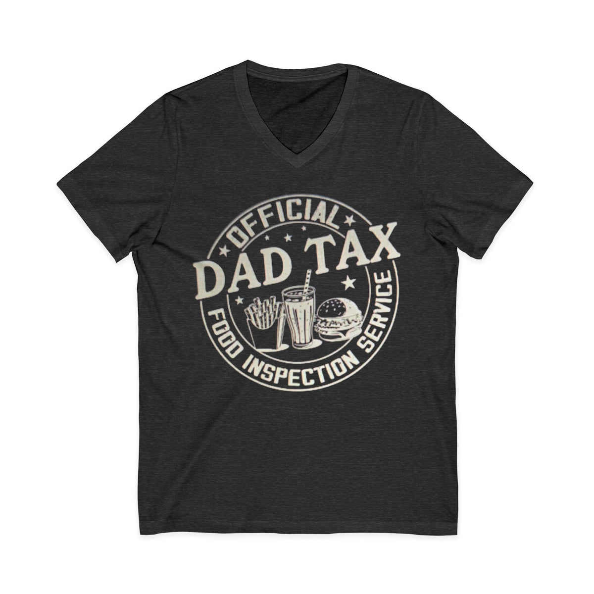 Dad Tax T‑Shirt — "Official Dad Tax Food Inspection Service" V‑Neck Tee