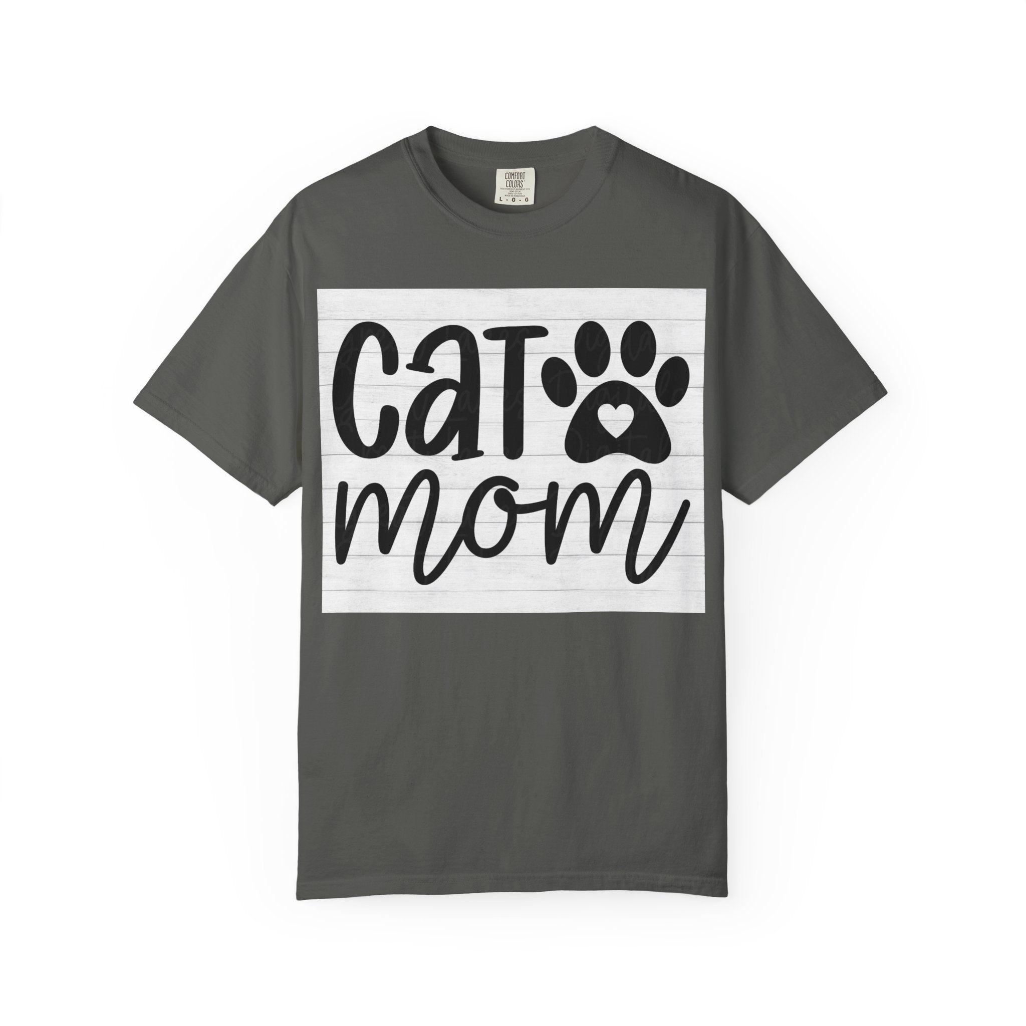 Garment-Dyed Cat Mom Tee