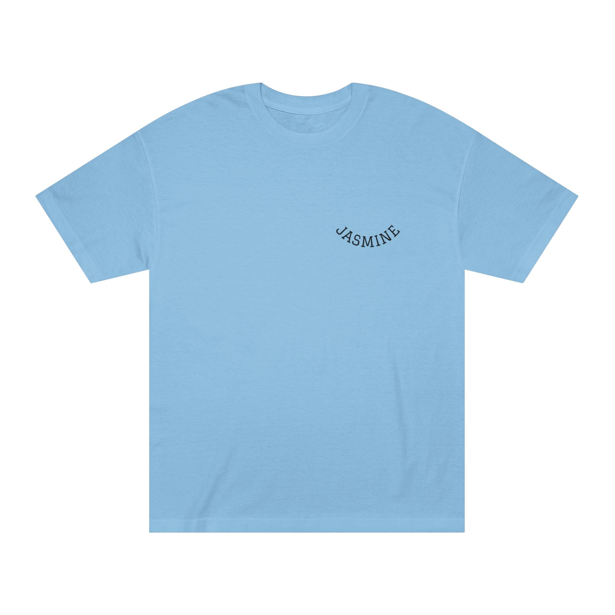 Yahsin Jasmine Tee — Minimal Arched Logo White T‑Shirt