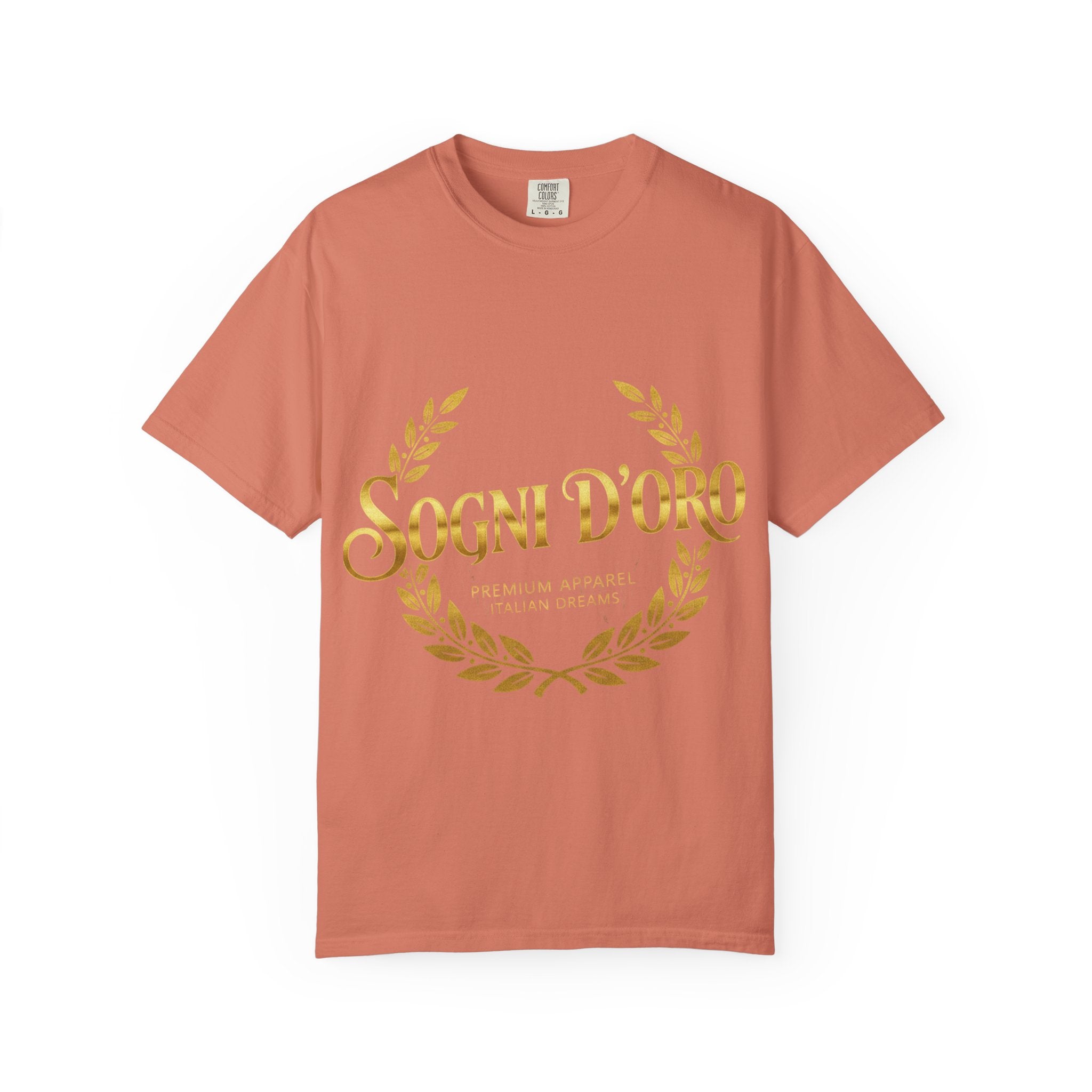 Sogni D'Oro T-Shirt Back View - Italian Gold Laurel Graphic Design | SOGNI D'ORO
