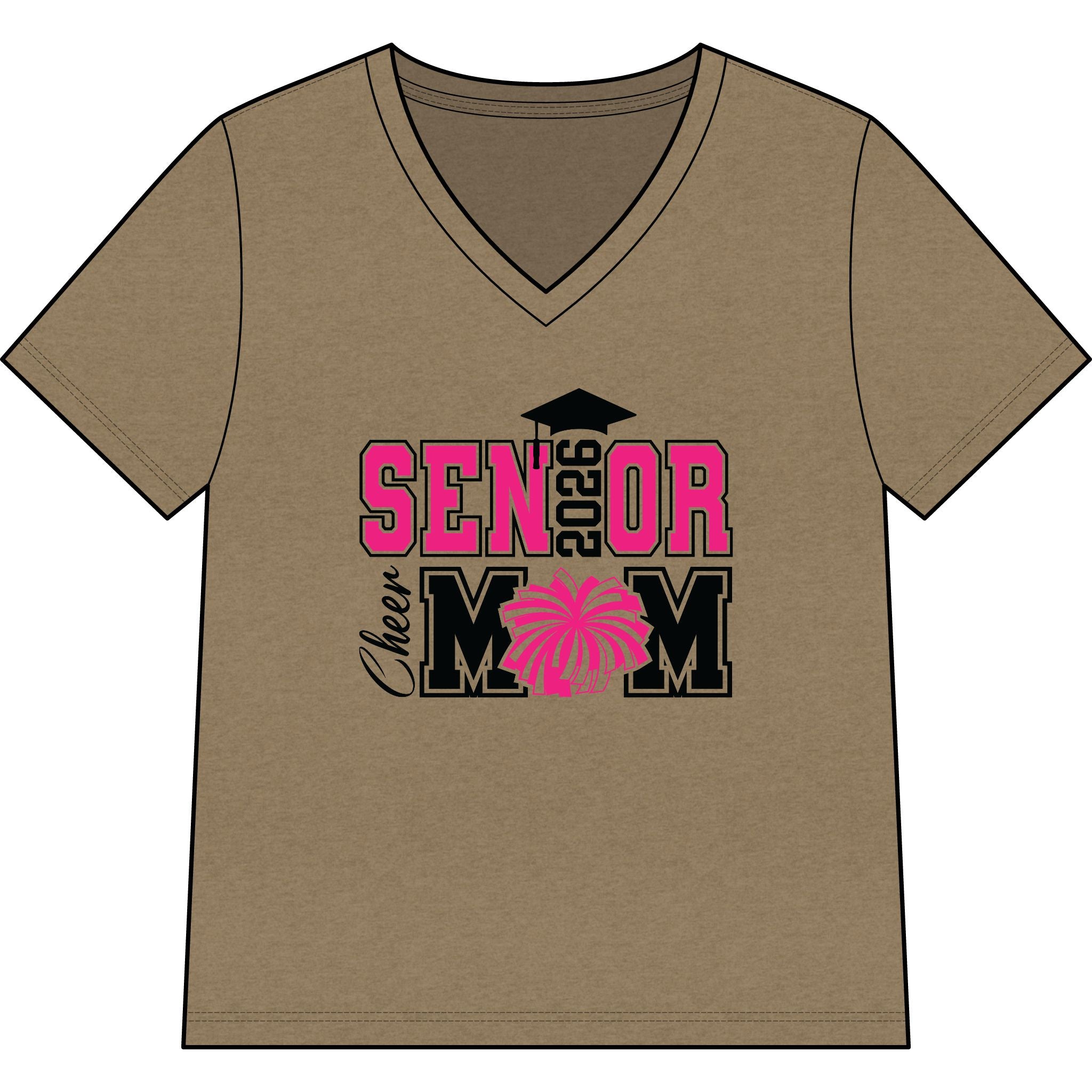 Senior 2026 Cheer Mom V-Neck