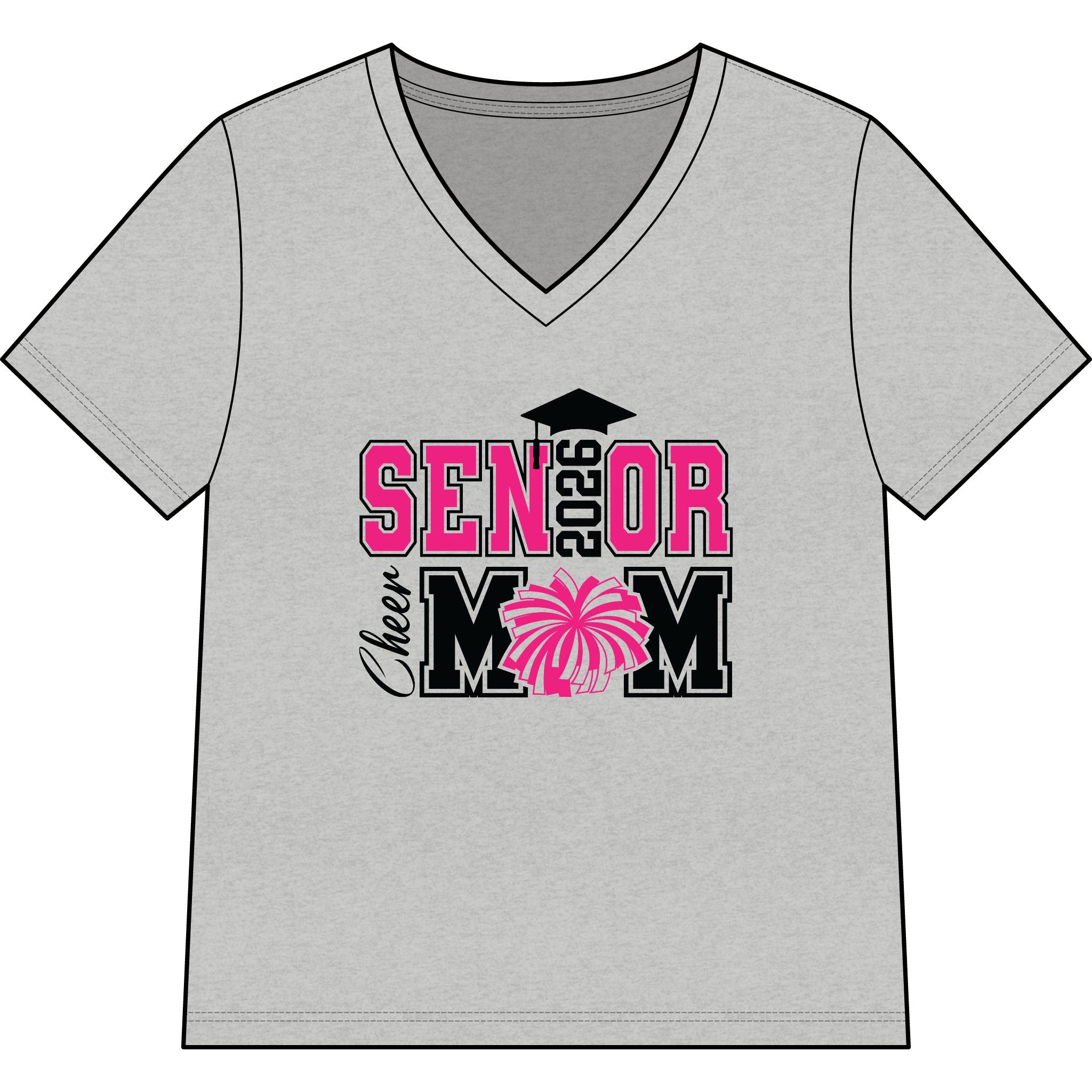 Senior 2026 Cheer Mom V-Neck