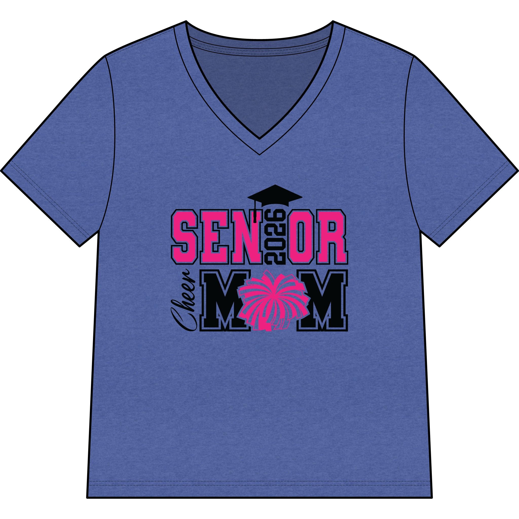Senior 2026 Cheer Mom V-Neck