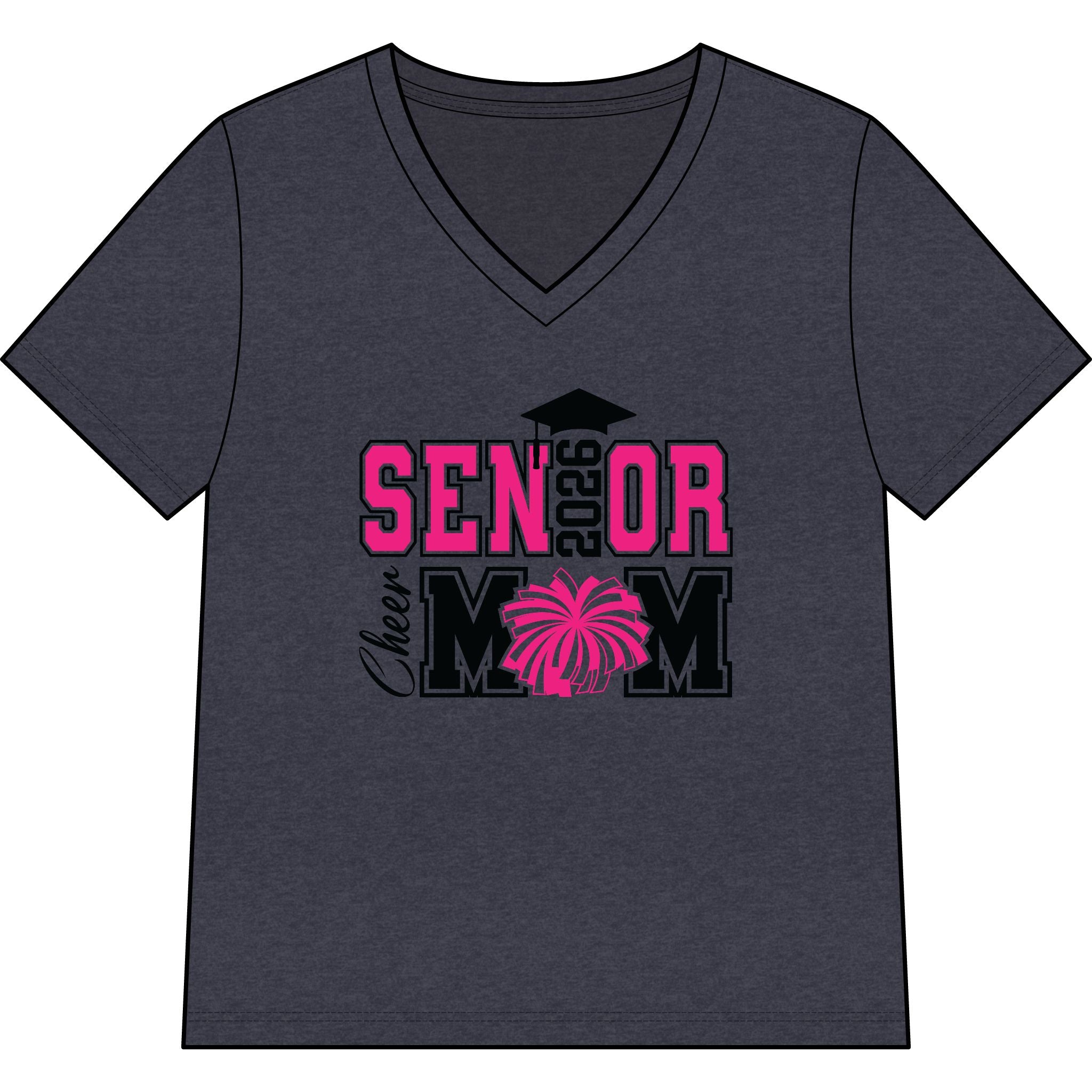 Senior 2026 Cheer Mom V-Neck