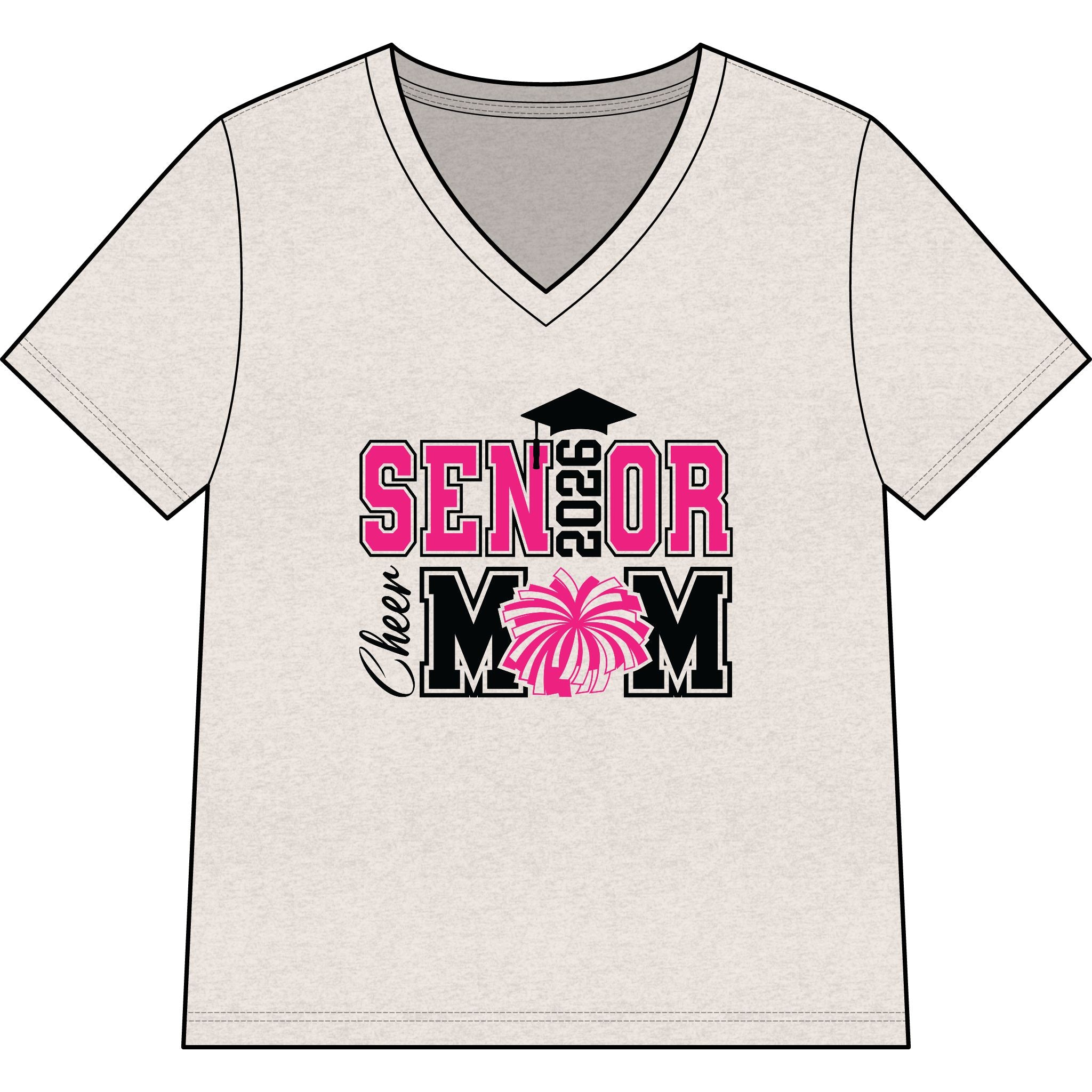 Senior 2026 Cheer Mom V-Neck