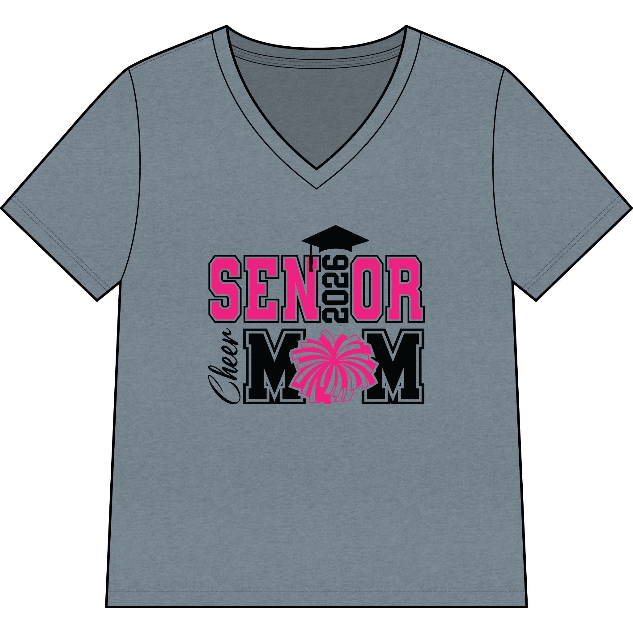 Senior 2026 Cheer Mom V-Neck