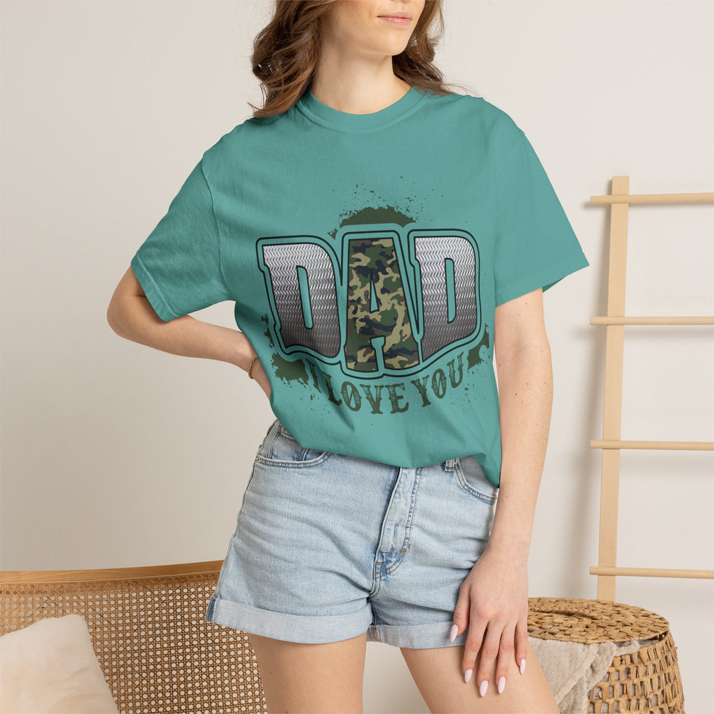 Dad I Love You Camo Graphic T-Shirt
