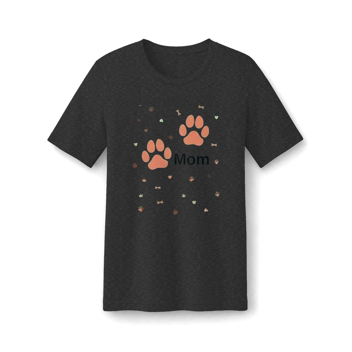 Pet Mom Paw Print T-Shirt — "Mom" Paw & Bone Graphic Women's Tee