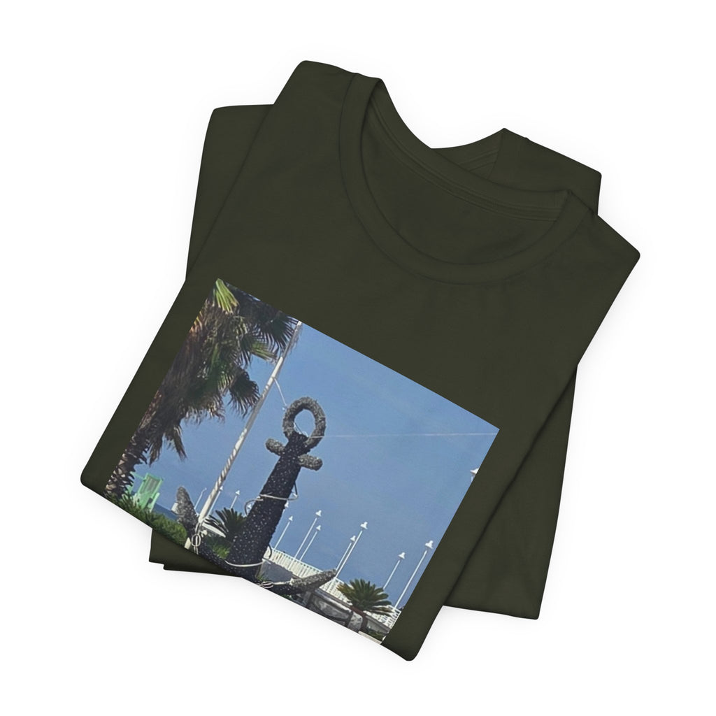 Anchor Statue Photo Tee — Coastal Nautical T-Shirt