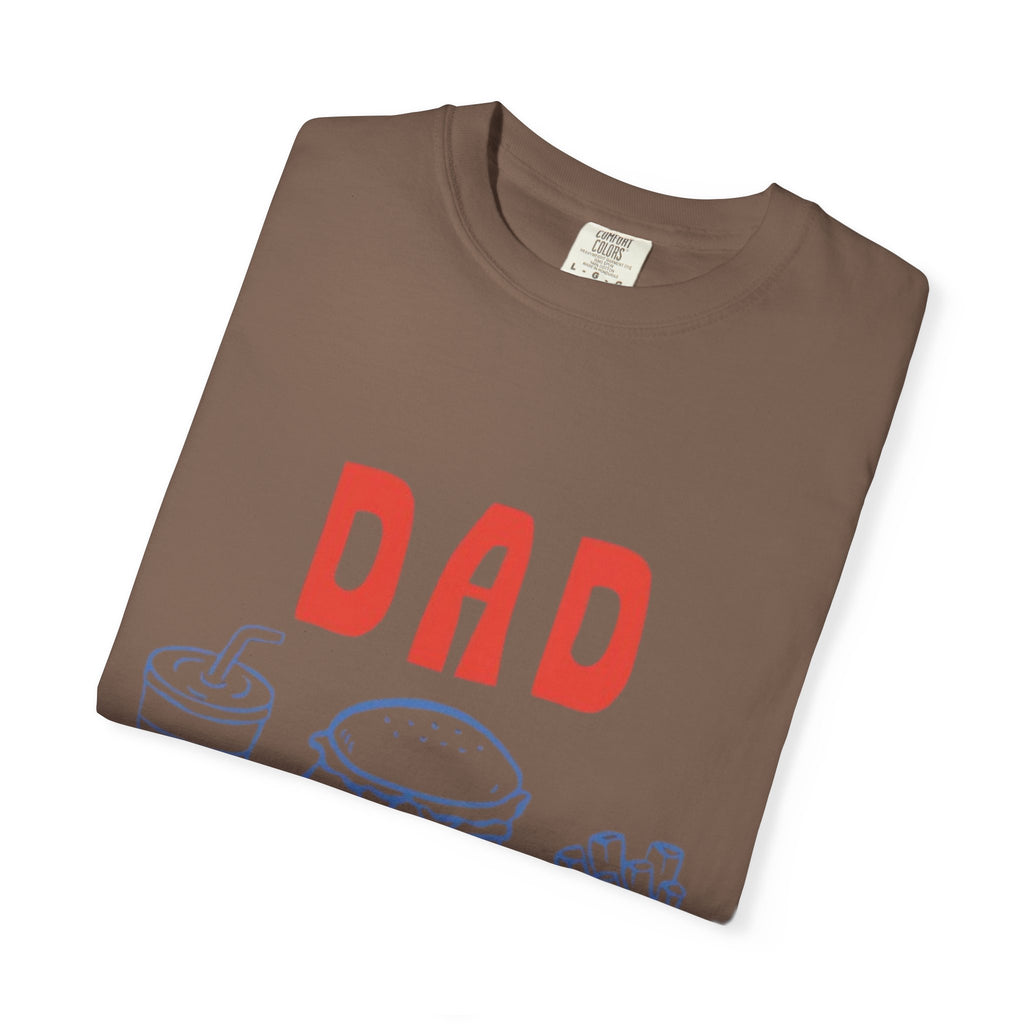Dad Tax T-Shirt — Funny Father’s Day Tee with Burger, Fries & Drink Graphic