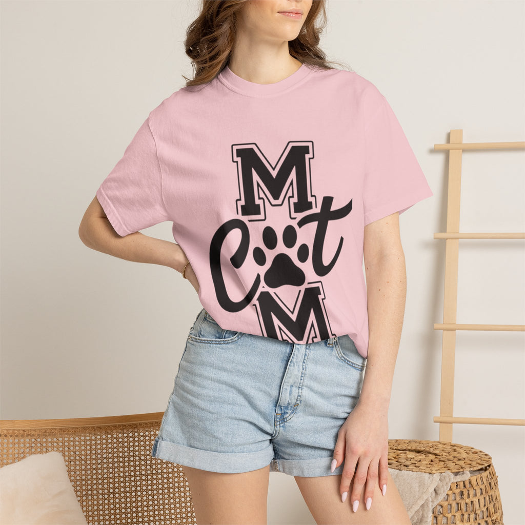 Garment-Dyed Cat Mom Tee