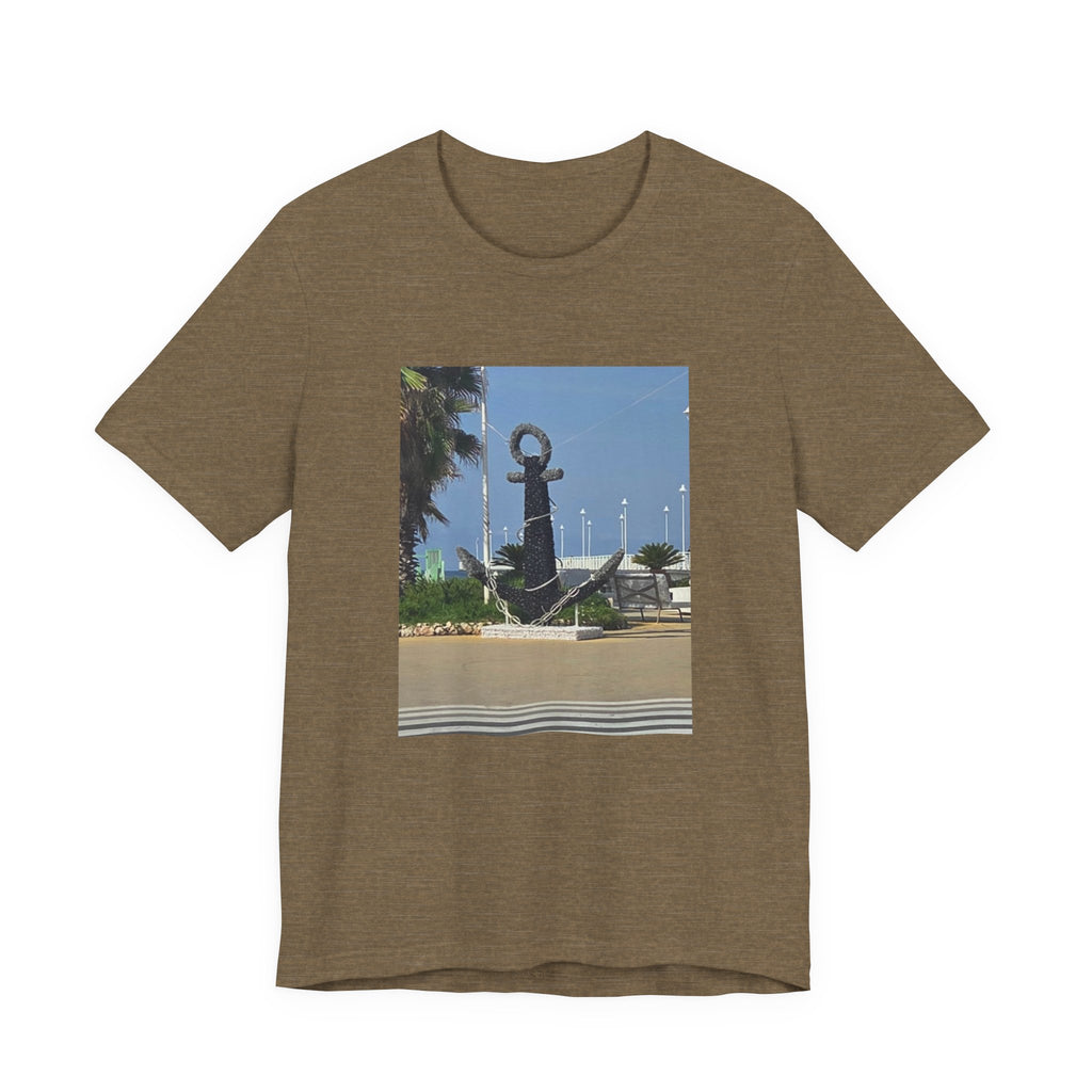 Anchor Statue Photo Tee — Coastal Nautical T-Shirt