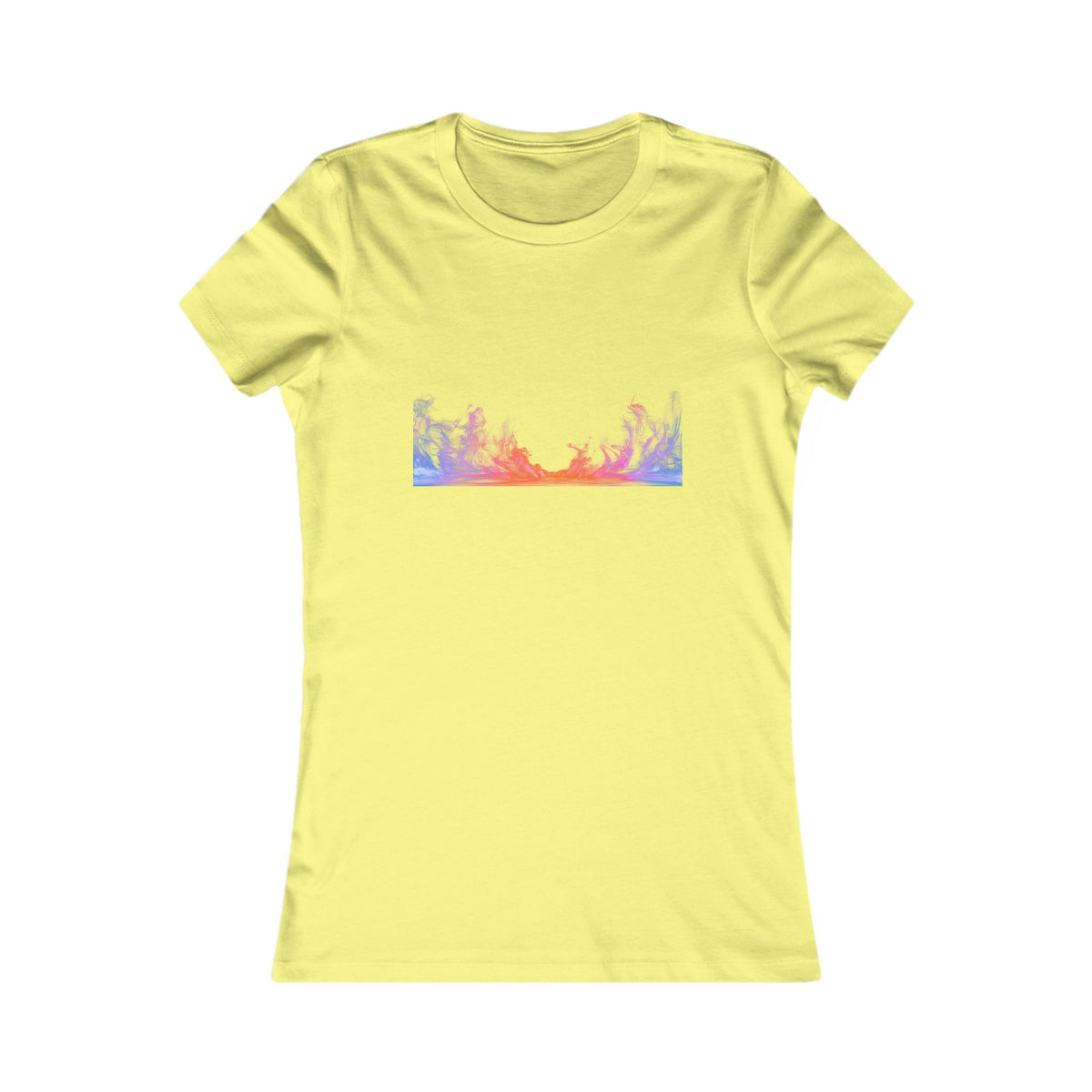 Women's Sunset Forest Tee — Pastel Mountain & Trees Graphic Shirt