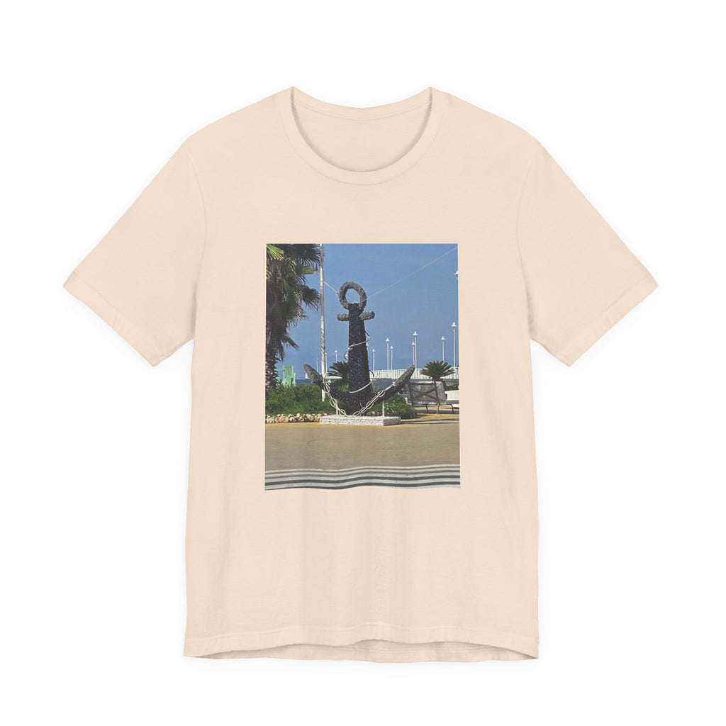 Anchor Statue Photo Tee — Coastal Nautical T-Shirt