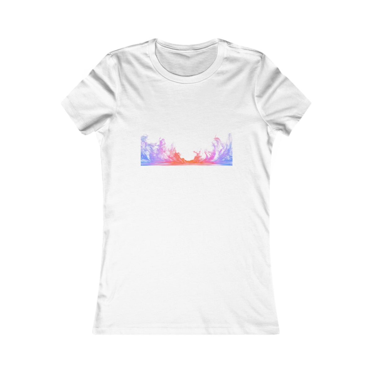 Women's Sunset Forest Tee — Pastel Mountain & Trees Graphic Shirt