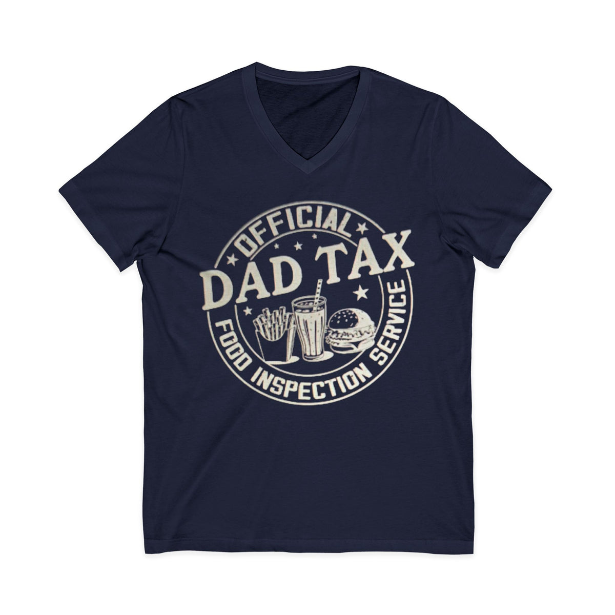 Dad Tax T‑Shirt — "Official Dad Tax Food Inspection Service" V‑Neck Tee