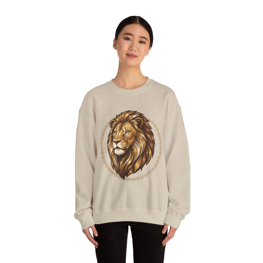 Lion Graphic Cotton Crewneck