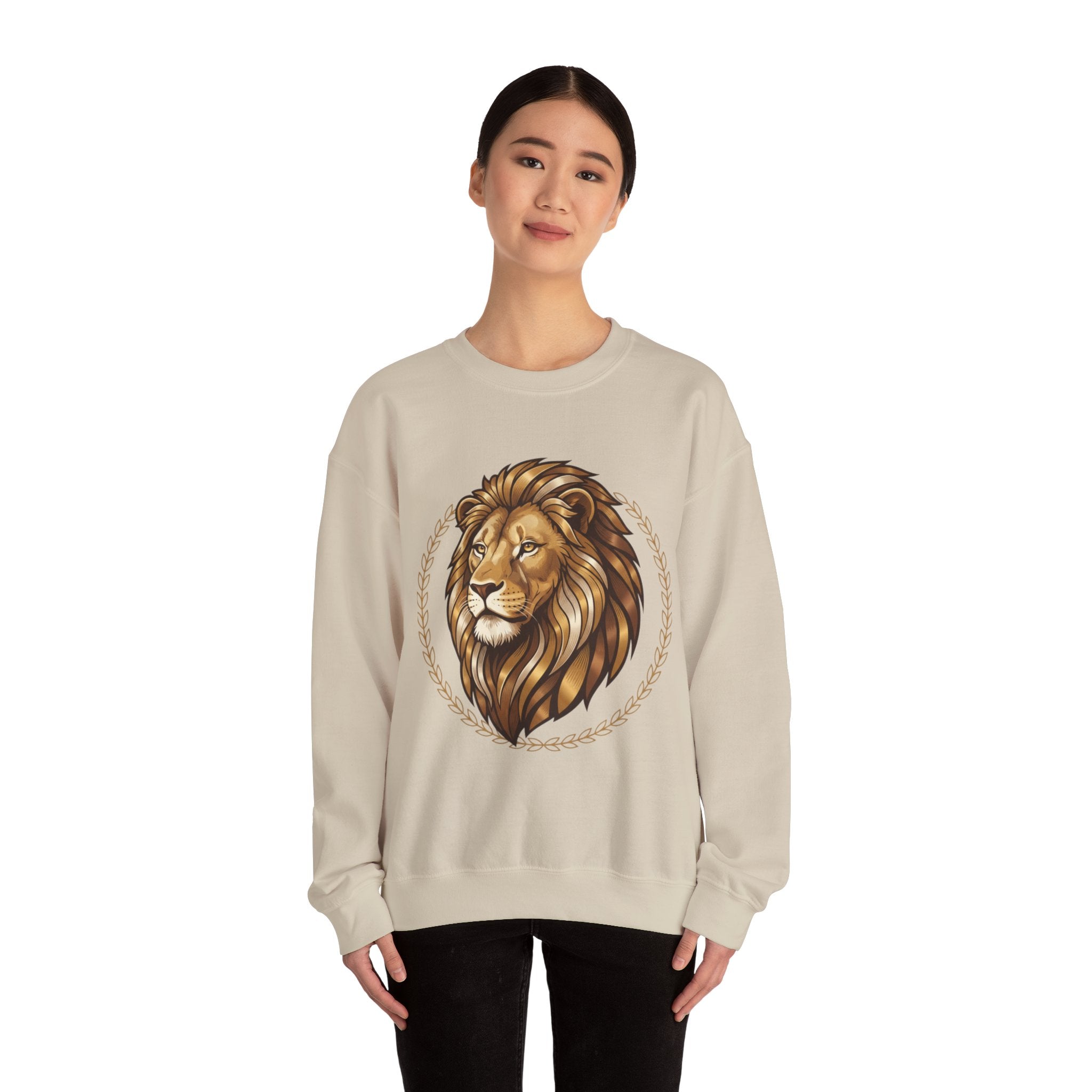 Lion Graphic Cotton Crewneck