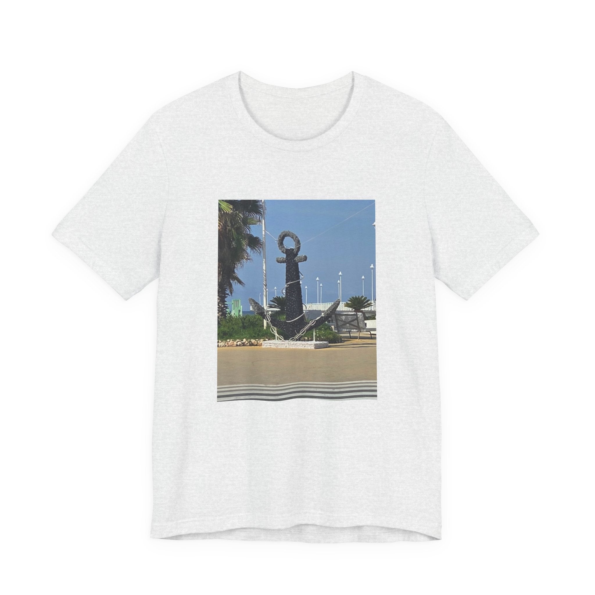 Anchor Statue Photo Tee — Coastal Nautical T-Shirt
