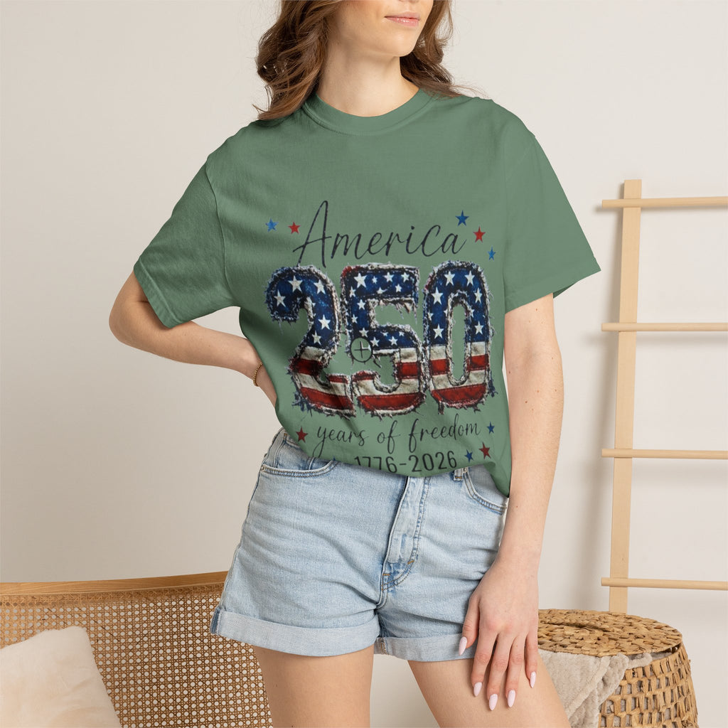 America 250 T-Shirt — 1776–2026 Stars & Stripes Patriotic Tee