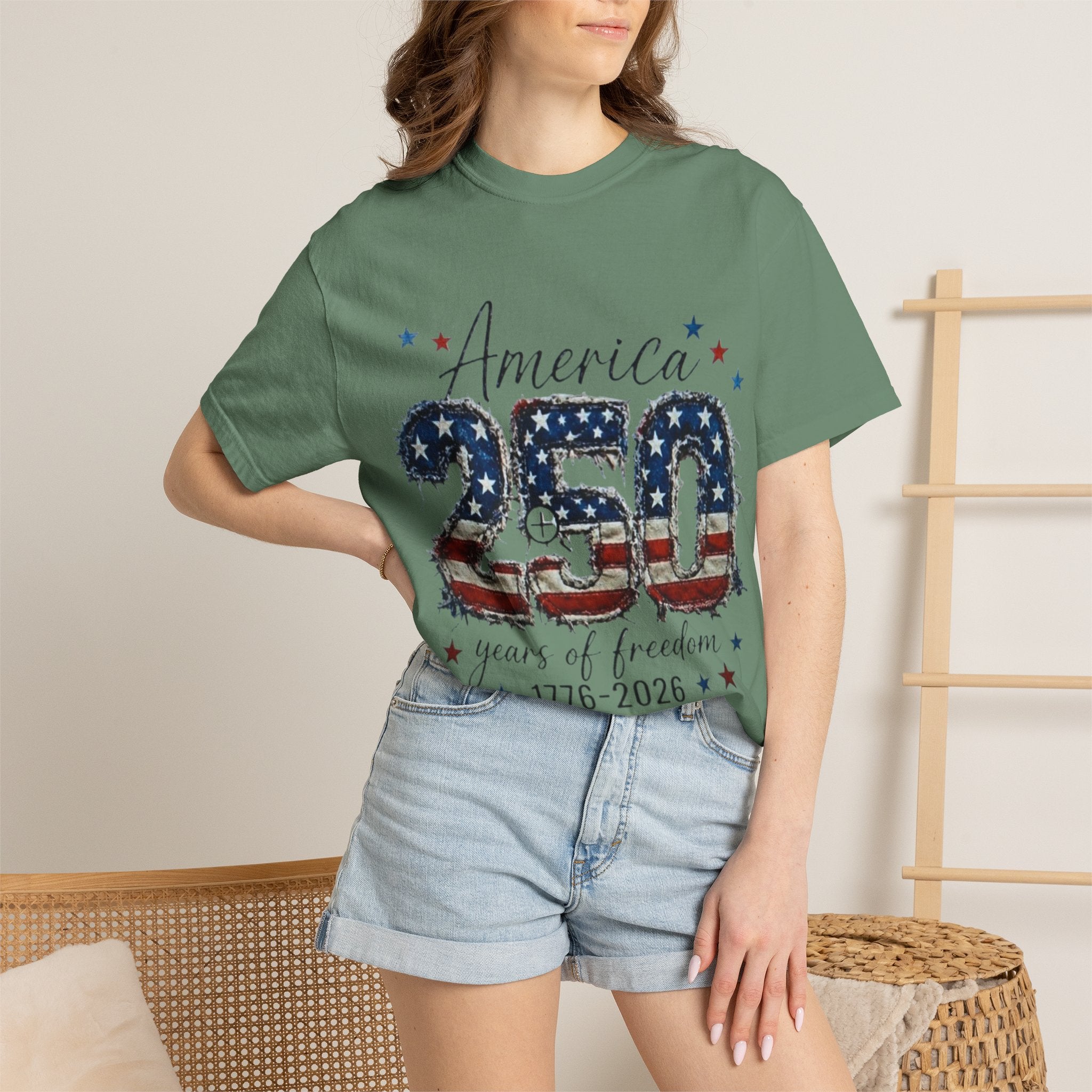 America 250 T-Shirt — 1776–2026 Stars & Stripes Patriotic Tee