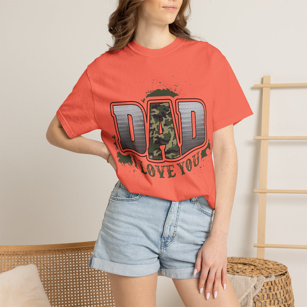 Dad I Love You Camo Graphic T-Shirt