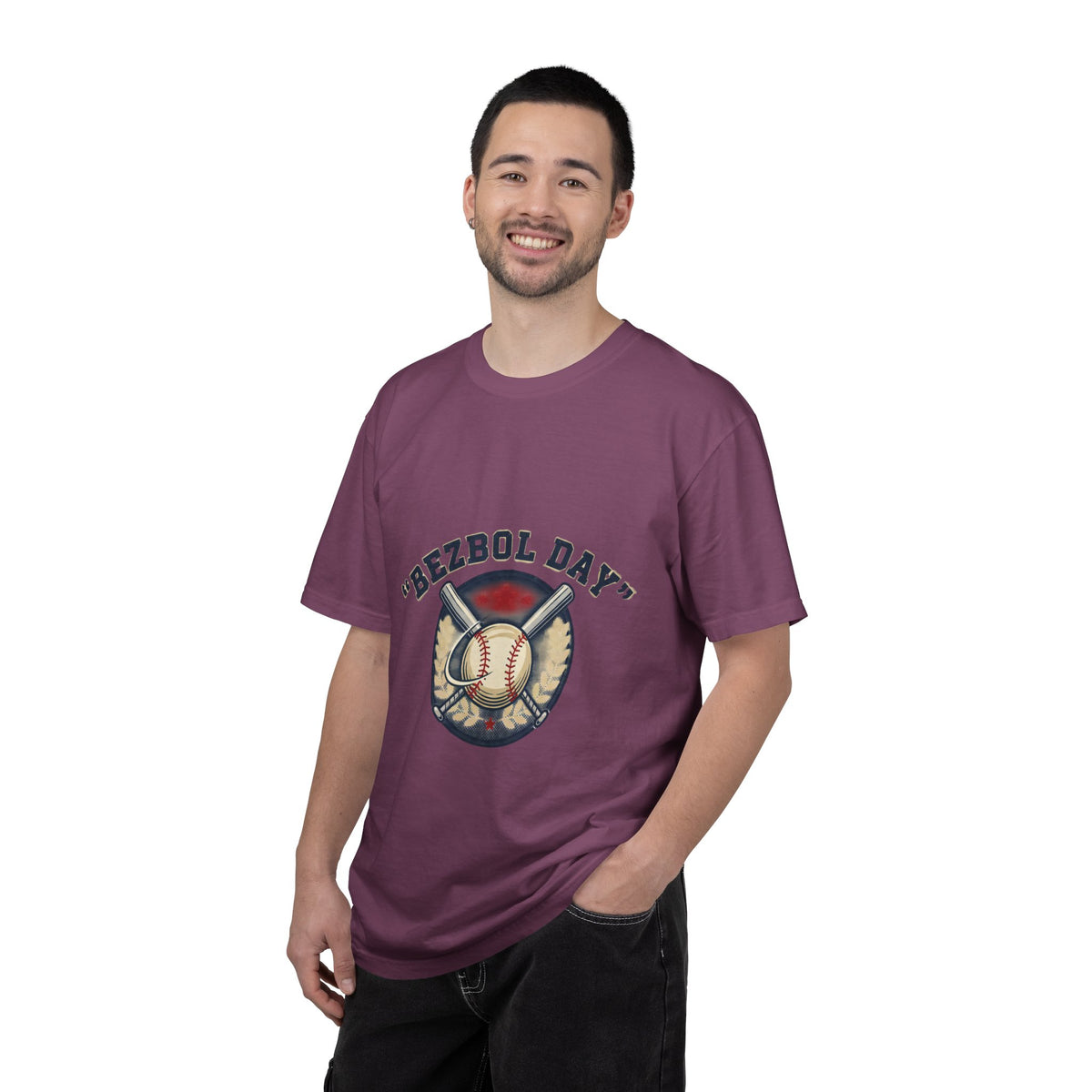 Baseball Graphic T-Shirt — "Bezbol Day" Retro Baseball Tee
