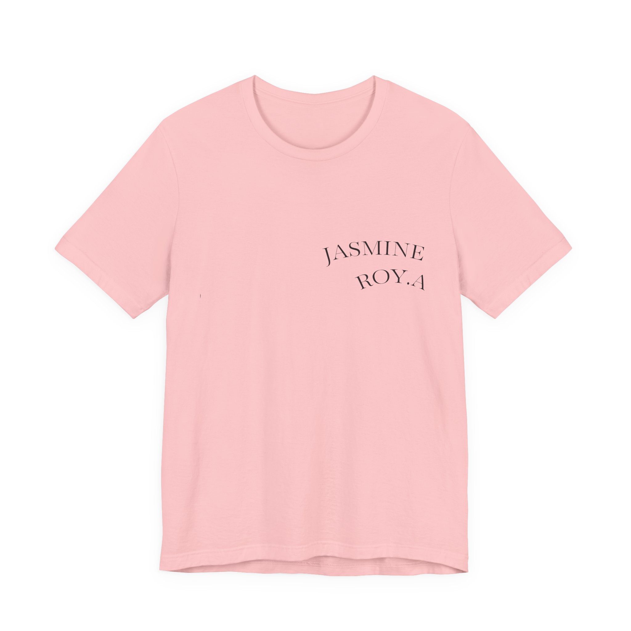 Unisex chest print t-shirt - pink color option

