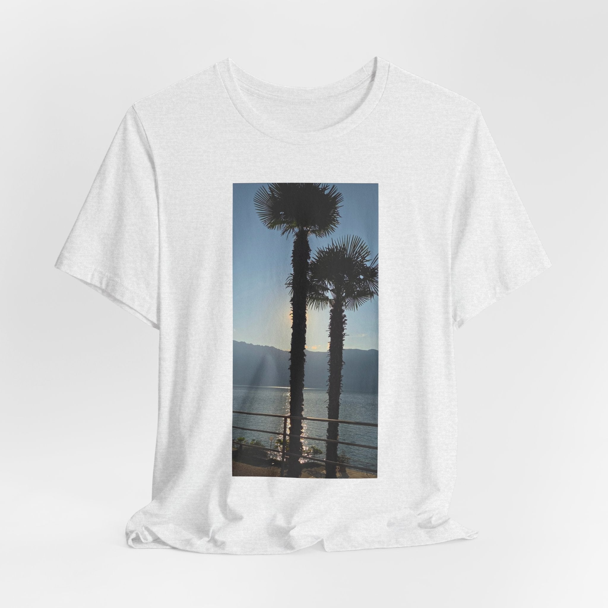 Palm Trees Sunset T‑Shirt — Coastal Photo Tee