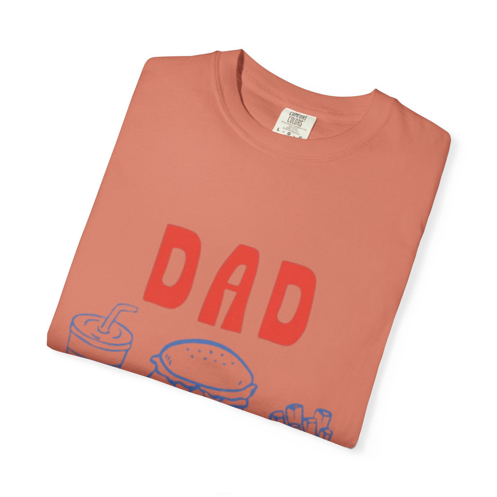 Dad Tax T-Shirt — Funny Father’s Day Tee with Burger, Fries & Drink Graphic