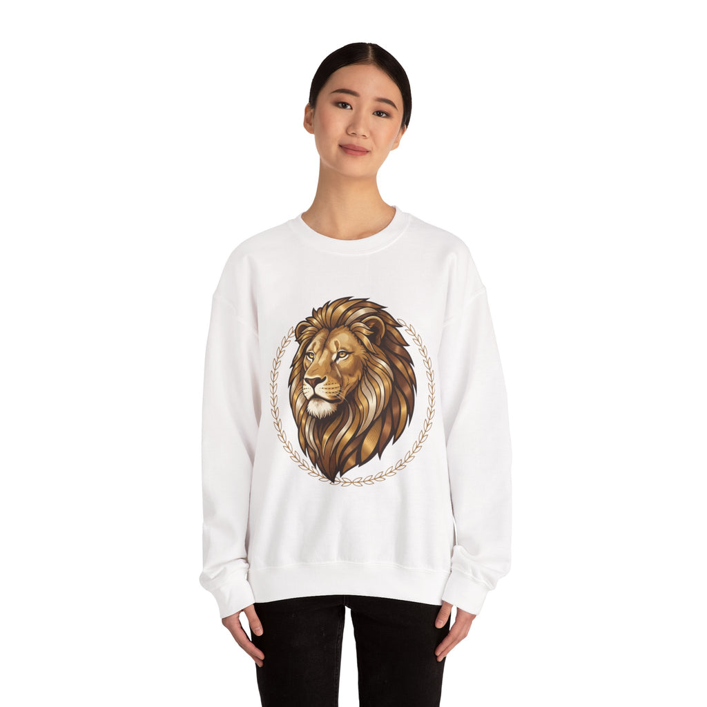 Lion Graphic Cotton Crewneck