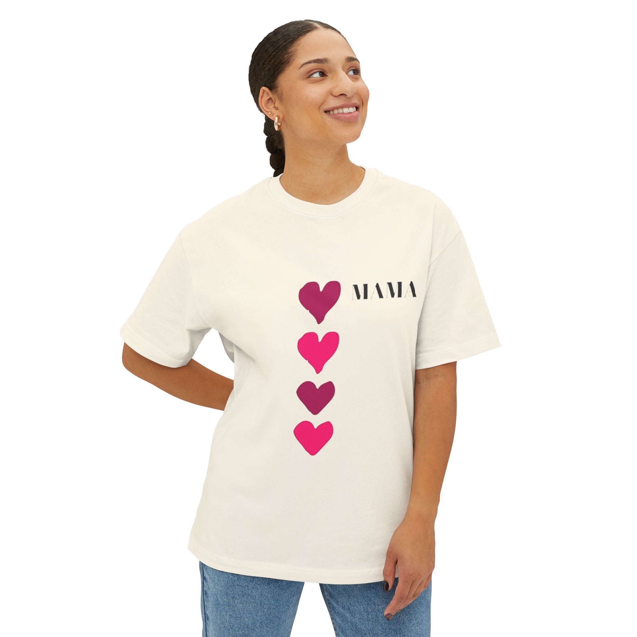 Oversized Cotton Mom Bear Tee