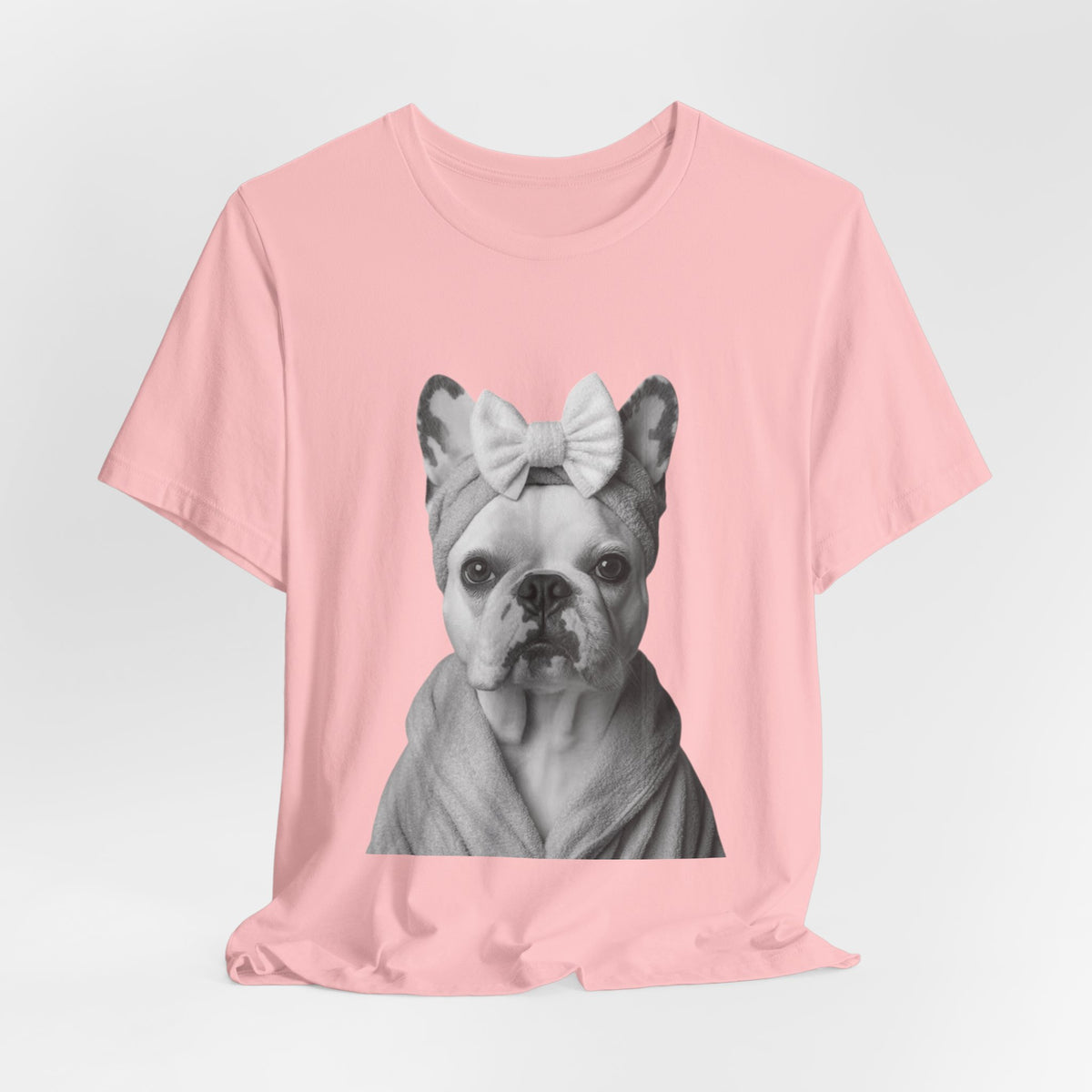 French Bulldog Portrait Tee — Cute Bow Dog Graphic T-Shirt